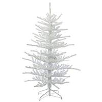 Vickerman 7.5' x 58" Artificial Flocked Twig Tree with 500 Warm White LED Lights