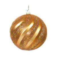 Vickerman 6" Sand Gold Matte Glitter Swirl Ball Ornament