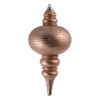 Vickerman 7" Sand Gold Matte Glitter Finial Ornament