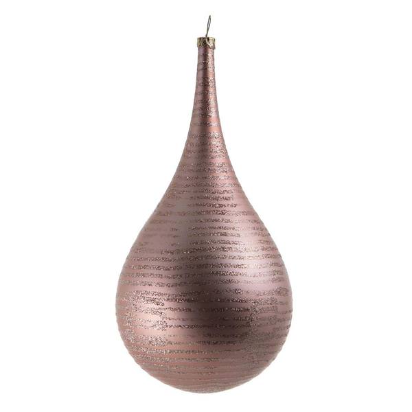 4" Sand Gold Matte Glitter Onion Drop Ornament