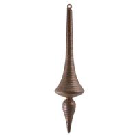 Vickerman 12" Sand Gold Matte Glitter Finial Drop Ornament