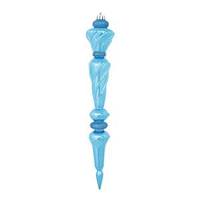 Vickerman 12" Teal Shiny Glitter Icicle Drop Ornament (3 pack)