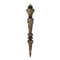 Vickerman 12" Chocolate Shiny Glitter Icicle Drop Ornament (3 pack)
