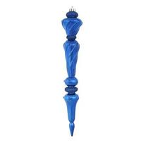 Vickerman 12" Sea Blue Shiny Glitter Icicle Drop Ornament (3 pack)