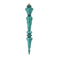 Vickerman 12" Emerald Shiny Glitter Icicle Drop Ornament (3 pack)