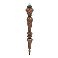 Vickerman 12" Copper Shiny Glitter Icicle Drop Ornament (3 pack)
