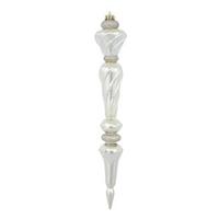 Vickerman 12" Champagne Shiny Glitter Icicle Drop Ornament (3 pack)