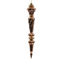 Vickerman 12" Sand Gold Shiny Glitter Drop Ornament (3 pack)