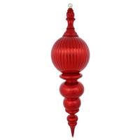 View 28" Red Shiny Finial Ornament