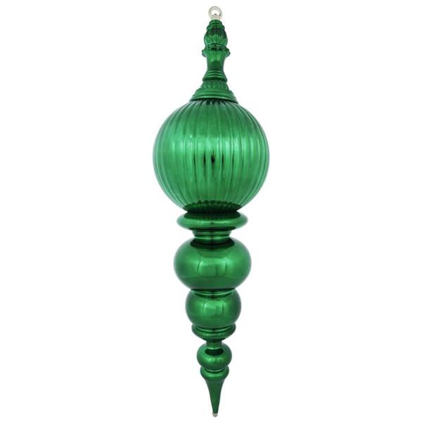 28" Green Shiny Finial Ornament