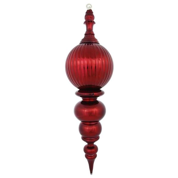 28" Burgundy Shiny Finial Ornament