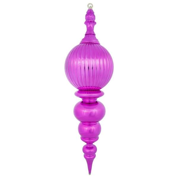28" Cerise Shiny Finial Ornament