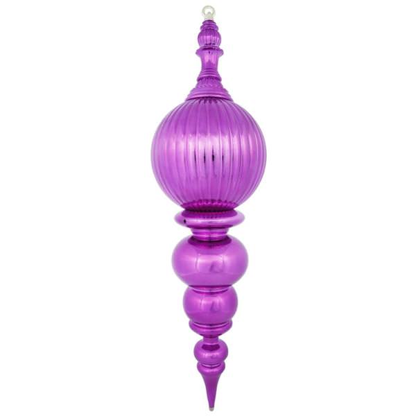 28" Magenta Shiny Finial Ornament