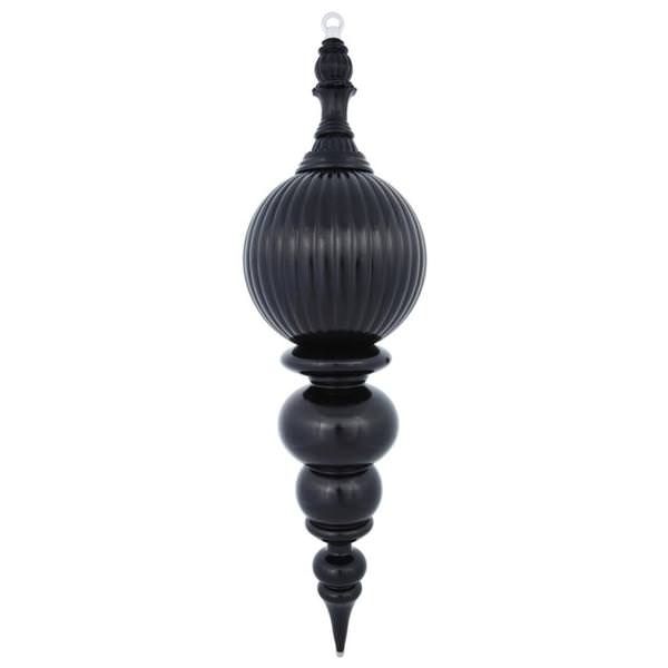 28" Black Shiny Finial Ornament