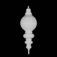 Vickerman 35" White Shiny Glitter Finial Ornament