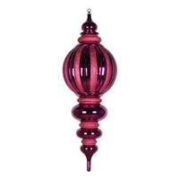 Vickerman 35" Magenta Shiny Glitter Finial Ornament