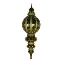 Vickerman 35" Dark Olive Shiny Glitter Finial Ornament