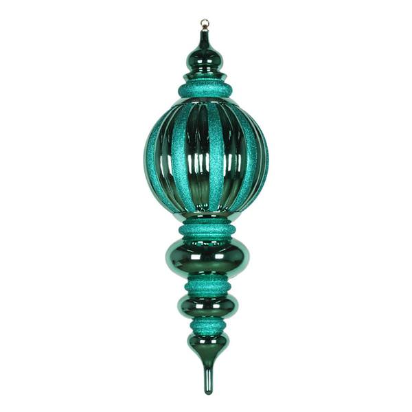 35" Emerald Shiny Glitter Finial Ornament