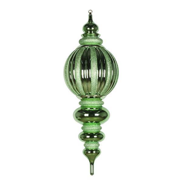 35" Celadon Shiny Glitter Finial Ornament