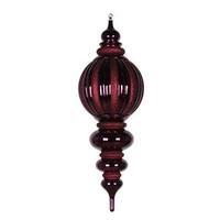Vickerman 35" Eggplant Shiny Glitter Finial Ornament