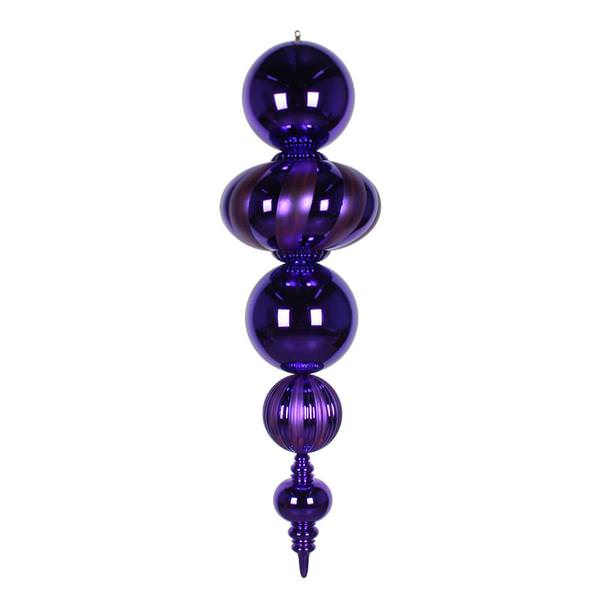54" Purple Shiny/Matte Finial Ornament