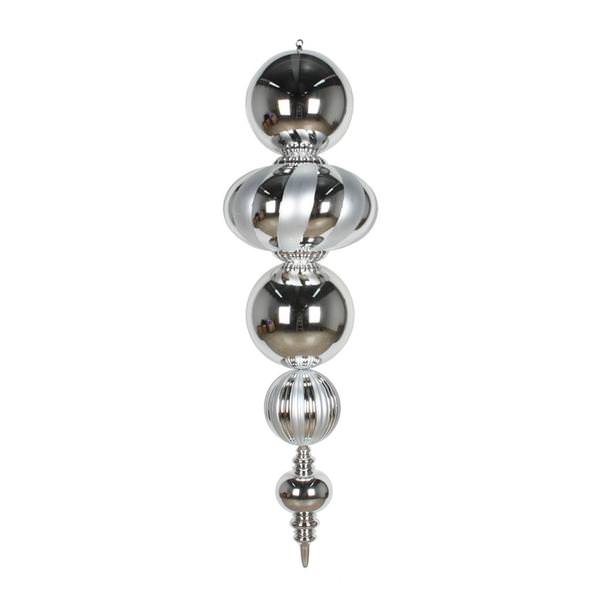 54" Silver Shiny/Matte Finial Ornament