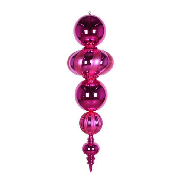 54" Cerise Shiny/Matte Finial Ornament