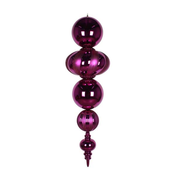 54" Magenta Shiny/Matte Finial Ornament