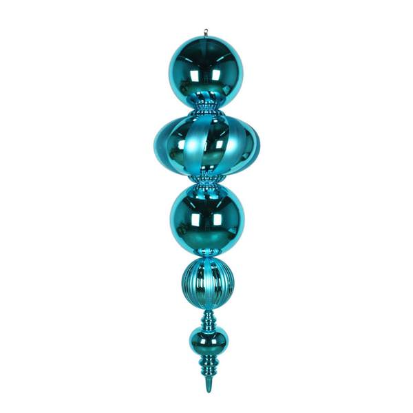 54" Teal Shiny/Matte Finial Ornament