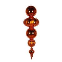 Vickerman 54" Burnished Orange Shiny/Matte Finial Ornament