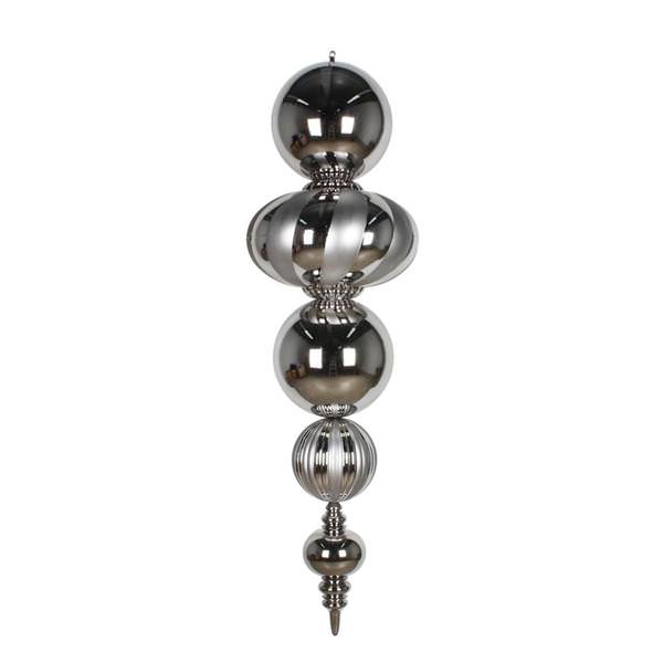 54" Pewter Shiny/Matte Finial Ornament