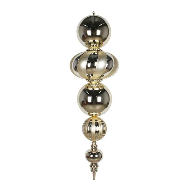 54" Champagne Shiny/Matte Finial Ornament