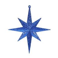 Vickerman 8" Blue Glitter Bethlehem Star Ornament (4 pack)
