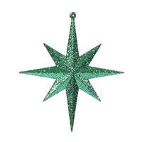 Green Colored Christmas Tree Star Ornaments