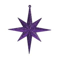 Vickerman 8" Purple Glitter Bethlehem Star Ornament (4 pack)