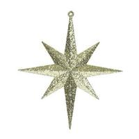 Vickerman 8" Gold Glitter Bethlehem Star Ornament (4 pack)