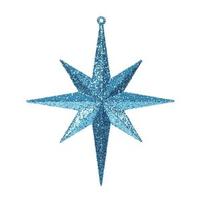 View 8" Teal Glitter Bethlehem Star Ornament (4 pack)