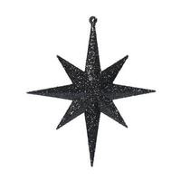 View 8" Black Glitter Bethlehem Star Ornament (4 pack)