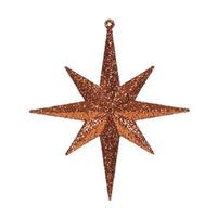 Vickerman 8" Burnished Orange Glitter Bethlehem Star Ornament (4 pack)