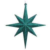 Vickerman 8" Emerald Glitter Bethlehem Star Ornament (4 pack)