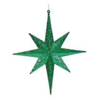 Vickerman 12" Emerald Glitter Bethlehem Star Ornament (2 pack)