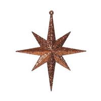 Vickerman 8" Copper Glitter Bethlehem Star Ornament (4 pack)