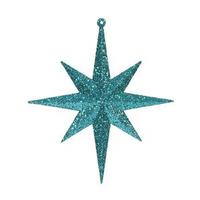 Vickerman 8" Lake Blue Glitter Bethlehem Star Ornament (4 pack)