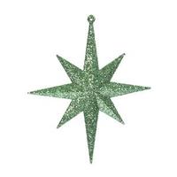 Vickerman 8" Celadon Glitter Bethlehem Star Ornament (4 pack)