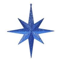 Vickerman 12" Blue Glitter Bethlehem Star Ornament (2 pack)