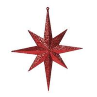 Vickerman 12" Red Glitter Bethlehem Star Ornament (2 pack)