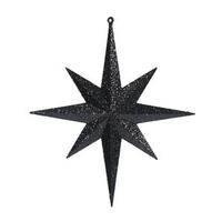 View 12" Black Glitter Bethlehem Star Ornament (2 pack)