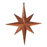 Vickerman 12" Burnished Orange Glitter Bethlehem Star Ornament (2 pack)