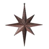 Vickerman 12" Chocolate Glitter Bethlehem Star Ornament (2 pack)