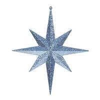 Vickerman 12" Sea Blue Glitter Bethlehem Star Ornament (2 pack)